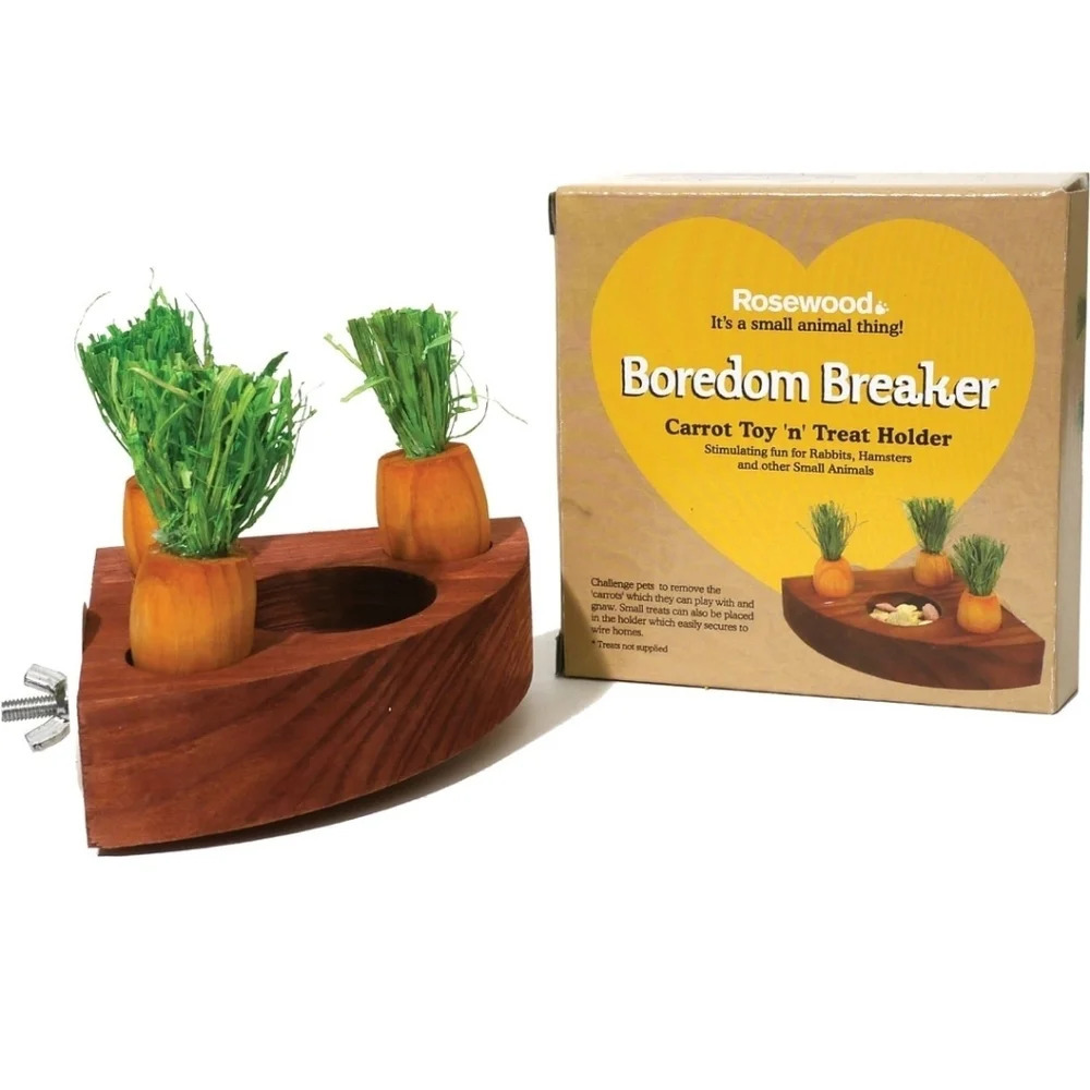 Rosewood Carrot Toy 'n' Treat Holder - Hamster  & Small Animal Toy